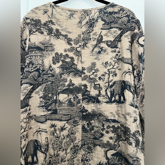 BUYKUD Vintage Asian Floral Cotton Midi Dress - Picture 9 of 9